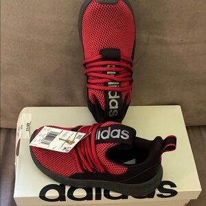 adidas Red and Black Casual Mesh Sneakers